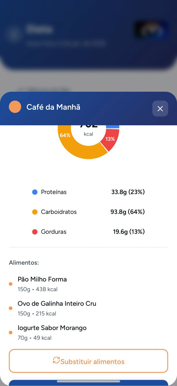 Screenshot of the Michael Cezar app (in Portuguese)