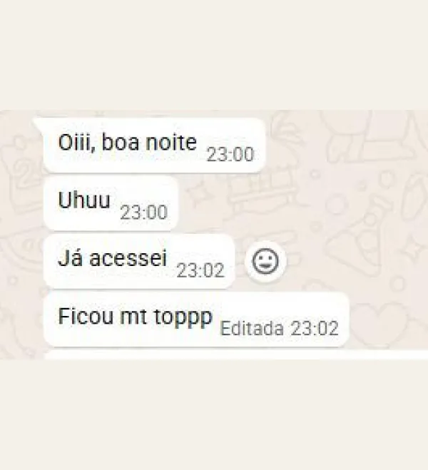 Message from Client (in Portuguese)