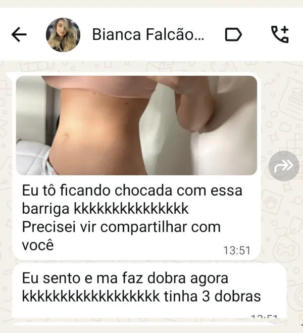 Message from Bianca F. (in Portuguese)