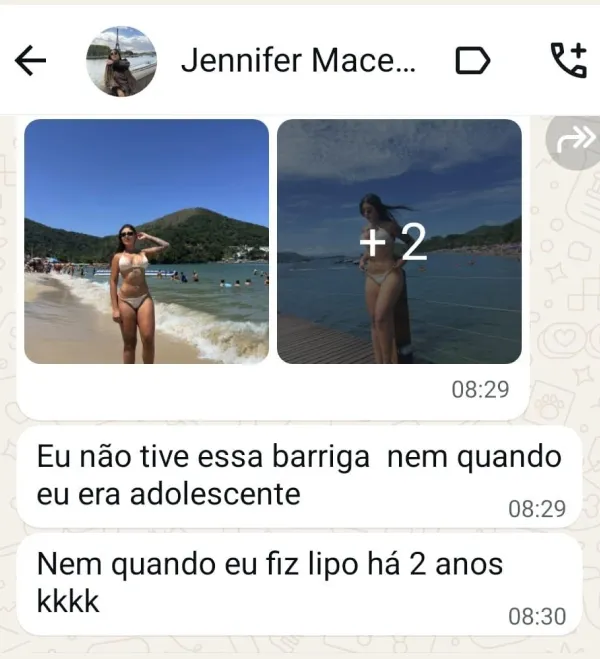 Message from Jennifer M. (in Portuguese)
