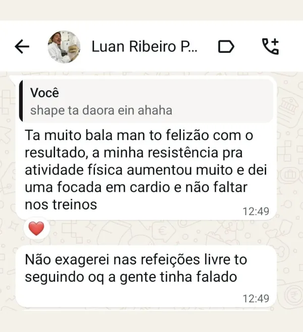 Message from Luan R. (in Portuguese)