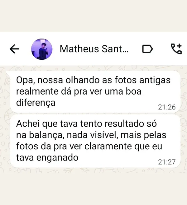 Message from Matheus S. (in Portuguese)